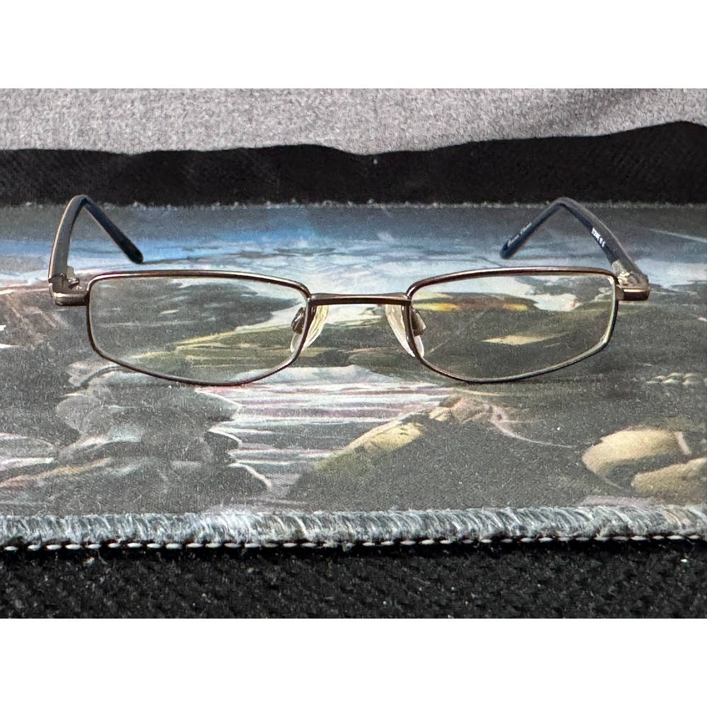 Stetson Zyloware 187 Unisex Brown Metal Full Rim Rectangle Eyeglasses Frame Only